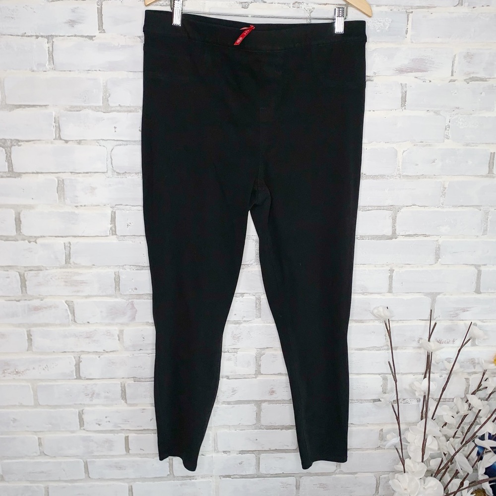 SPANX | Jean ish Black Knit Denim Leggings plus size 1X - Picture 3 of 10